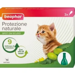 Beaphar Protezione Naturale Spot On Antiparassitario Gattino 3 Pipette Da 0,4ml
