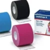 Benda adesiva leukotape k per taping fisioterapico larghezza5 cm lunghezza 5 m colore azzurro in rotolo