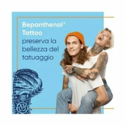 Bepanthenol Tattoo Crema Protezione Solare Molto Alta SPF50+ 50ml per Tatuaggi