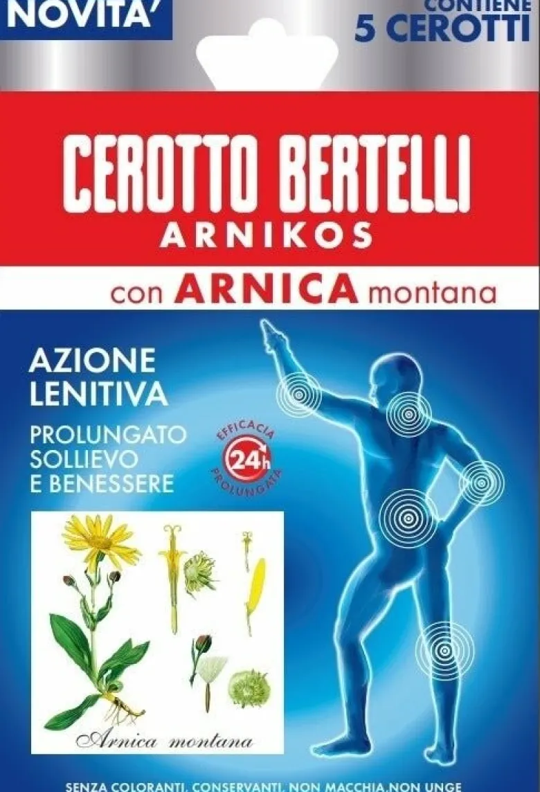 Bertelli arnikos cerotto con arnica montana 5 pezzi