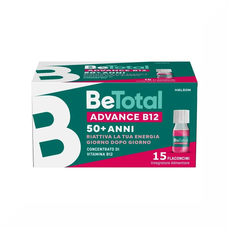 Be-Total Advance B12 50+ Anni Integratore di Vitamina B12 15 Flaconcini