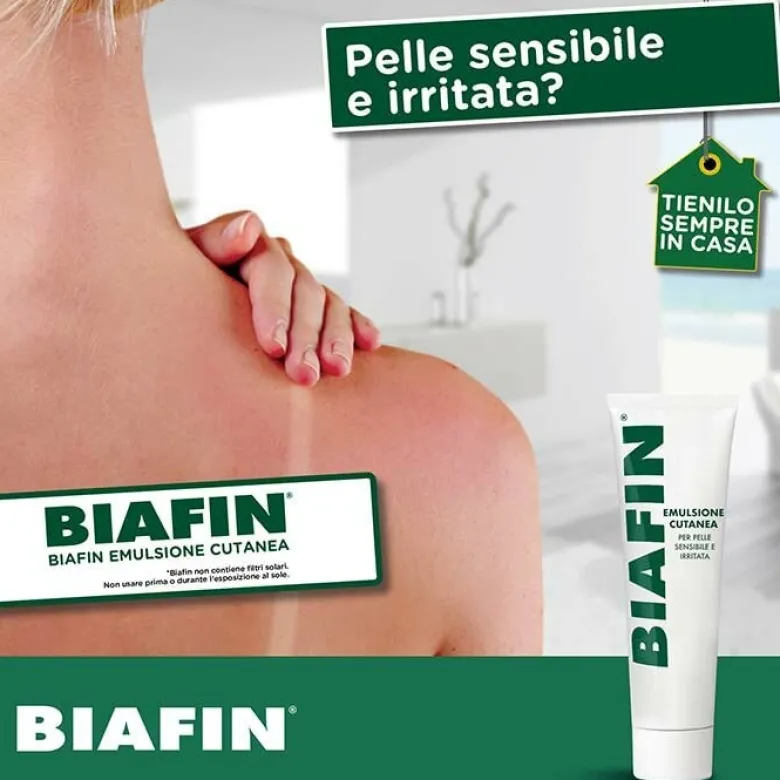 Biafin Emulsione Cutanea Pelle Sensibile e Irritata 100 ml