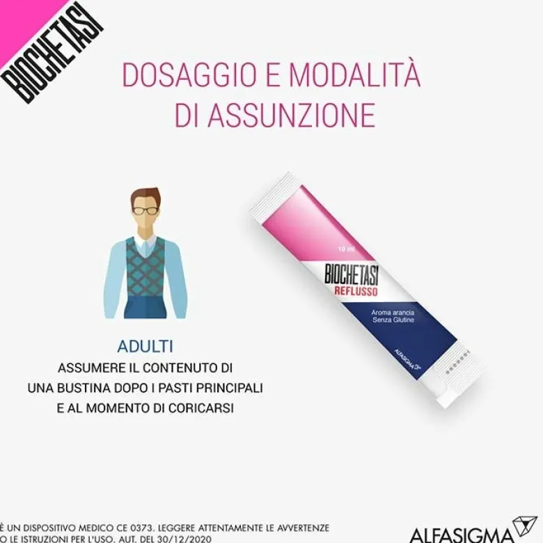 Biochetasi Reflusso Integratore Aroma Arancia 20 Stick