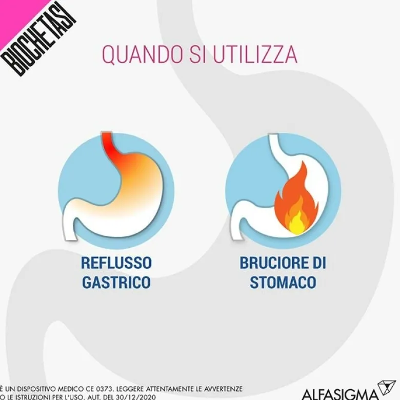 Biochetasi Reflusso Integratore Aroma Arancia 20 Stick