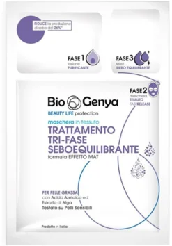 Biogenya Trattamento Trifase Seboequilibrante 1 Maschera in Tessuto