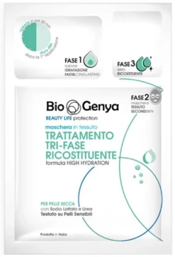 Biogenya Trattamento Trifase Ricostituente 1 Maschera in Tessuto