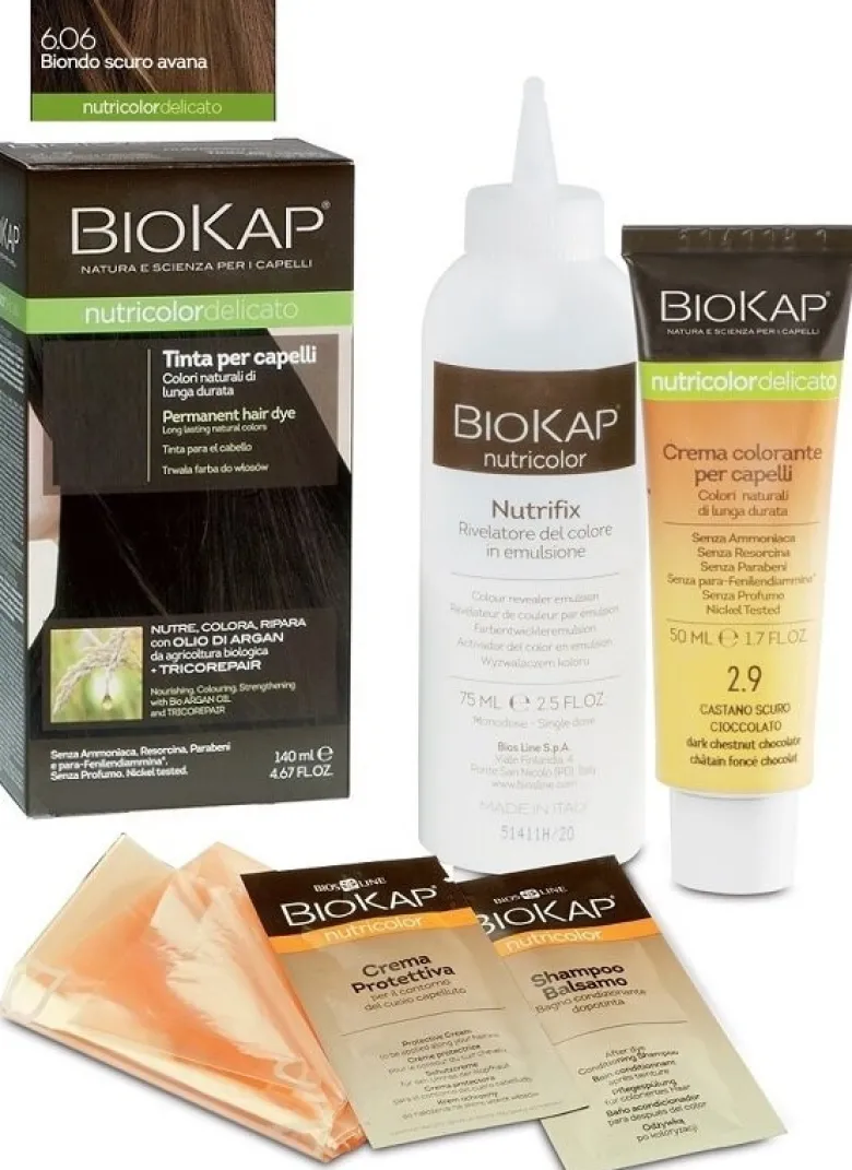Biokap nutricolor delicato tinta 6.06 biondo scuro avana 140ml