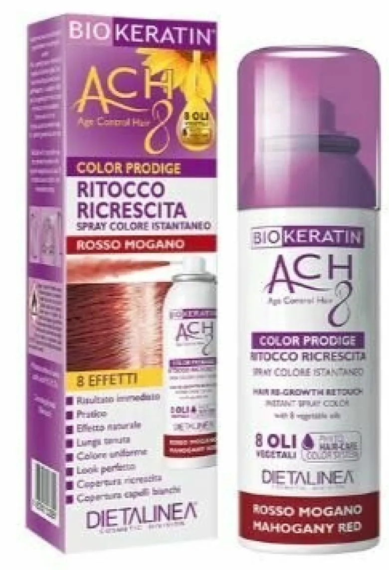 Biokeratin ach8 prodige ritocco ricrescita rosso mogano 75 ml dietalinea
