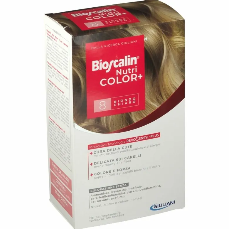 Bioscalin Nutri Color Plus 8 Biondo Chiaro Trattamento Colorante