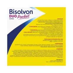 Bisolvon Duo Pocket Lenitivo Sciroppo in Bustina Contro Tosse e Gola Irritata Adulti Bambini 12 Bustine Monodose