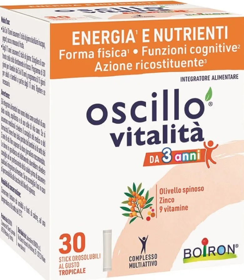 Boiron Oscillo Vitalità 3Anni+ 30 Stick Orosolubili
