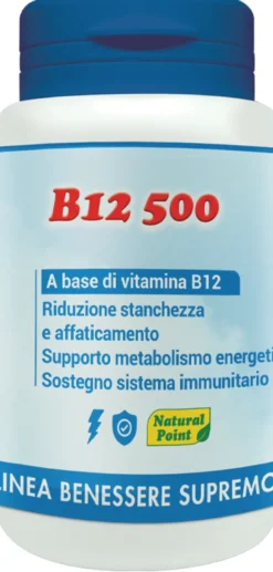 B12 500 per ridurre Stanchezza e Affaticamento 100 capsule