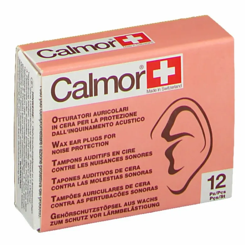 Calmor Tappi Auricolari in Cera Antisuono 12 pezzi