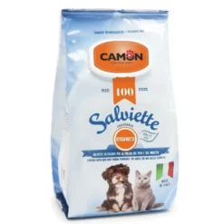Camon salviette detergenti bergamotto per cani e gatti 100 pezzi