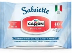 Camon Salviette Detergenti Per Cani E Gatti Tea Tree Oil 40 Pezzi