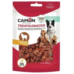 Camon treats & snacks dadini all'agnello per cani 80g