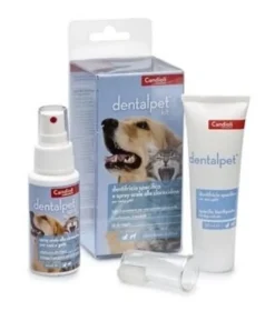 Candioli Dentalpet Kit Igiene Orale Cani E Gatti Dentifricio+Spray+Ditale