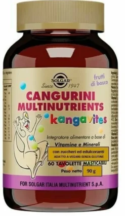 Cangurini multinutrients frutti bosco 60 tavolette masticabili