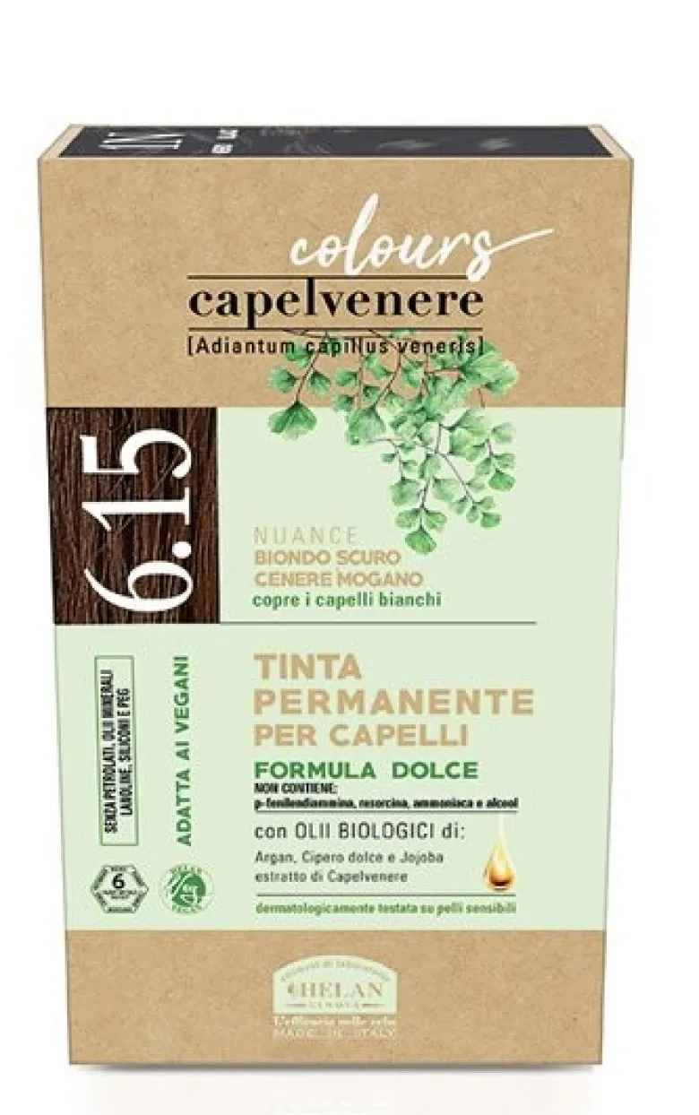 Capelvenere colours tinta capelli 6,15n biondo scuro cenere mogano
