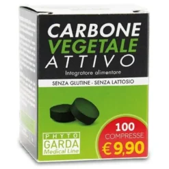 Carbone Vegetale Attivo Gas Intestinali 100 Compresse