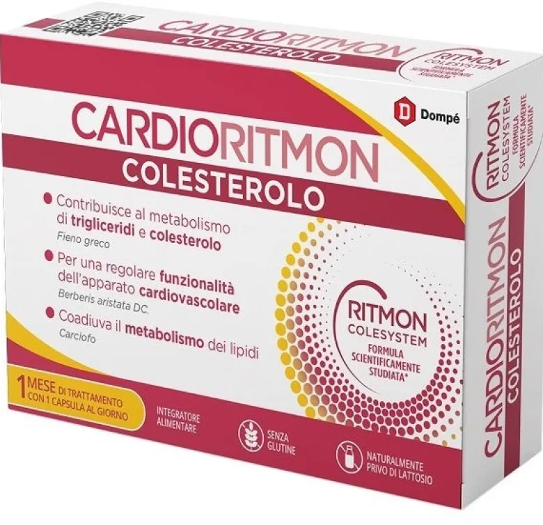Cardioritmon Colesterolo 30 capsule - Integratore per il cuore