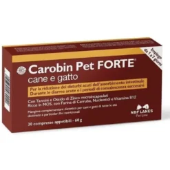 Carobin Pet Forte Benessere Intestinale Cani Gatti 30 Compresse