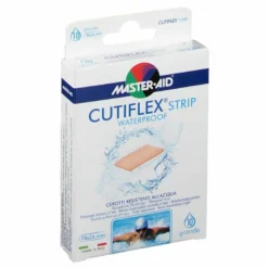 Cerotto master-aid cutiflex strip trasparente impermeabile supporto in poliuretano grande 10 pezzi
