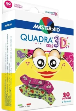 Cerotto master-aid quadra 3d girls 20 pezzi assortiti