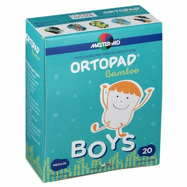 Cerotto oculare per ortottica ortopad boys m 5,4x7,6 20 pezzi