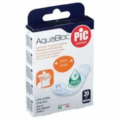 Cerotto pic aquabloc 19x72mm antibatterico 20 pezzi