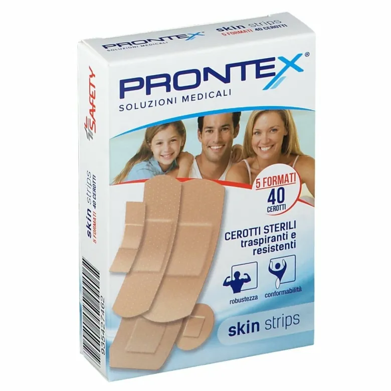 Cerotto prontex skin strips 6 formati assortiti astuccio 40pezzi