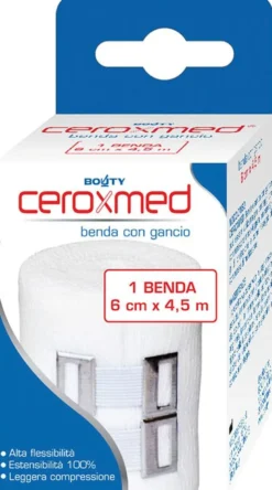 Ceroxmed Benda Elastica 6x450cm Con Gancio 1 Pezzo