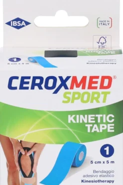 Ceroxmed Sport Kinetic Tape Blu Bendaggio Adesivo Elastico