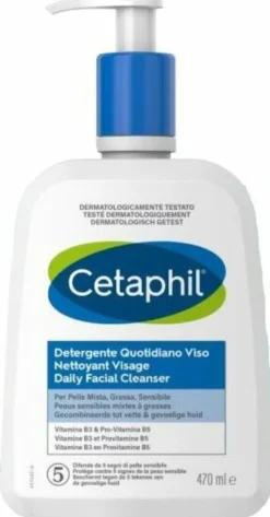 Cetaphil Detergente Quotidiano Viso Pelle Mista Grassa 470ml