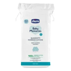 Chicco Baby Moments Quadrotti Morbio Cotone 60 Pezzi 0m