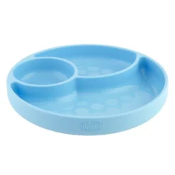 Chicco Piatto Silicone Con Ventosa Blu 1 Pezzo