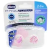 Chicco succhietto light luminoso silicone 2-6 mesi 2 pezzi
