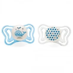 Chicco succhietto light luminoso silicone 2-6 mesi 2 pezzi
