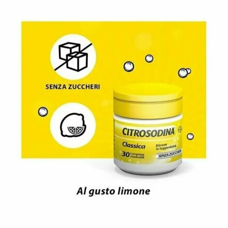 Citrosodina Masticabile Digestivo Contro Pesantezza di Stomaco 30 Compresse