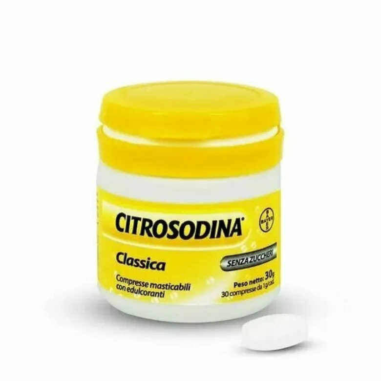 Citrosodina Masticabile Digestivo Contro Pesantezza di Stomaco 30 Compresse