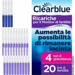 Clearblue Advanced Test di Ricambio per Monitor di Fertilità 20 Test di Fertilità + 4 Test di Gravidanza