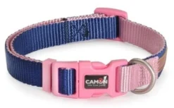 Collare regolabile doublepremium blu/rosa 25x480 660 mm