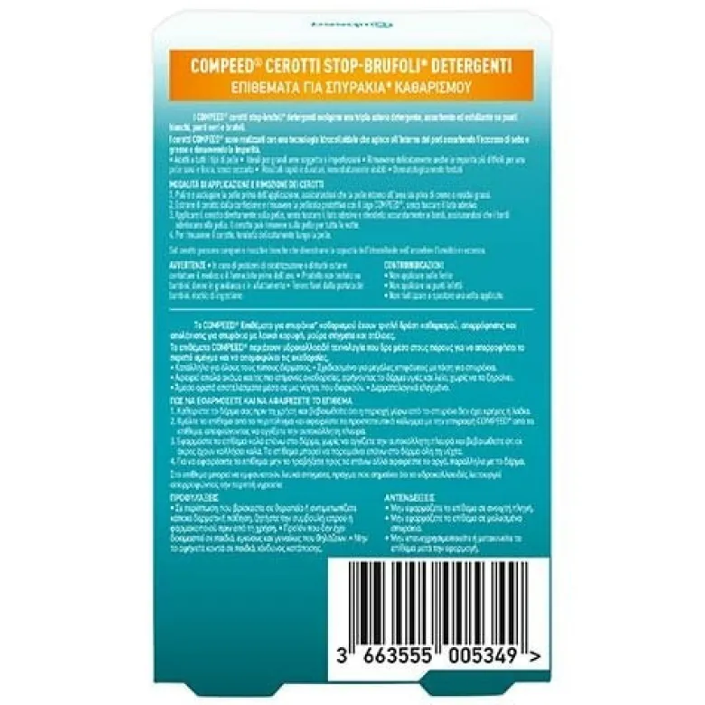 Compeed Cerotti Stop Brufoli Detergenti 7 pezzi