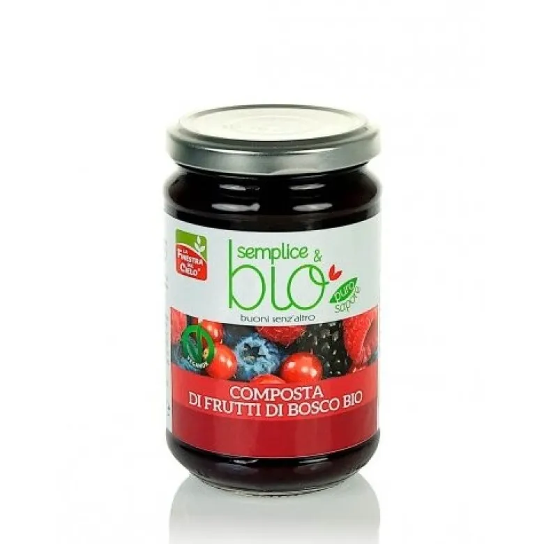 Composta di frutti di bosco con polpa di mela bio 320 g