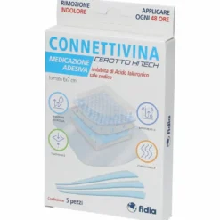 Connettivina Cerotto Hi Tech Medicazione Adesiva 6x7 cm 5 Pezzi