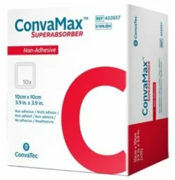 Convamax superabsorber non-adhesive medicazione sterile 12.5x12.5cm 10 pezzi