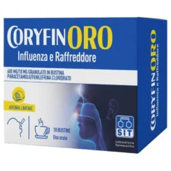 Coryfinoro Influenza e Raffreddore 600mg+10mg 10 Bustine