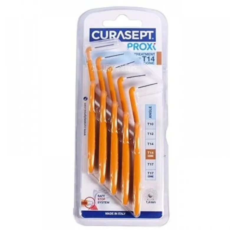 Curasept Proxi Angle Treatment T14 Cone ISO 4 Cone Scovolino Ocra 5 Pezzi