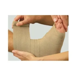 Dauerbinde benda elastica fiale alta estensibilità compressione leggera 6x700 cm con graffette