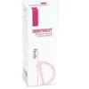 Dermacit spray flacone cilindrico in pe bianco con tasto erogatore spray in pp bianco e cappuccio salvatasto trasparente,dispositivo medico 1 pezzi